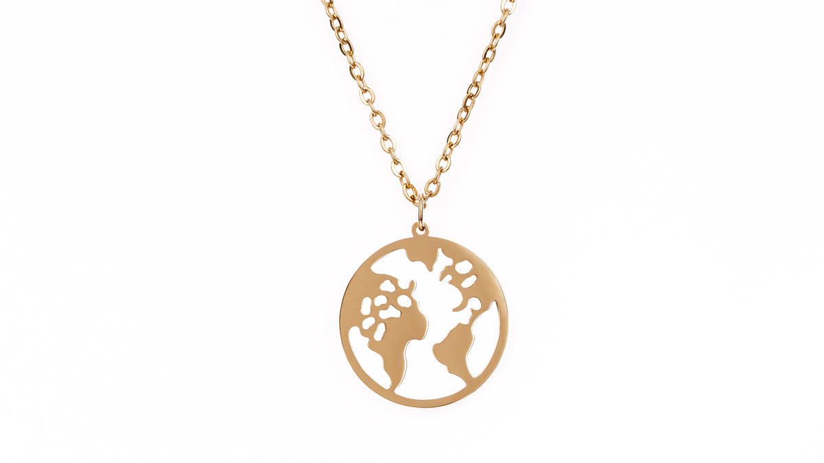 "Wanderlust" Globe Necklace